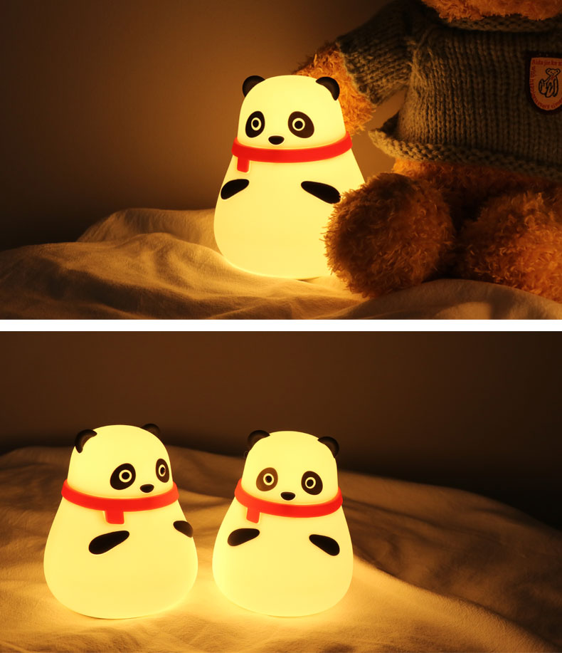 Panda Night Light Silicone Panda Night Lamp for Kids